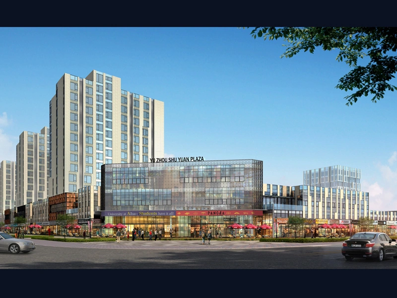 城市广场总建筑面积约10万㎡,建筑类型涵盖商办联排,loft,soho,商业