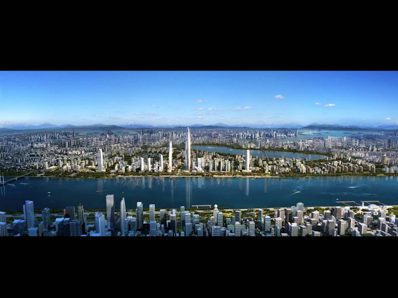 武汉606别墅外观金融城_房价小区_地址_国际均价_二手详情海景绿地图片